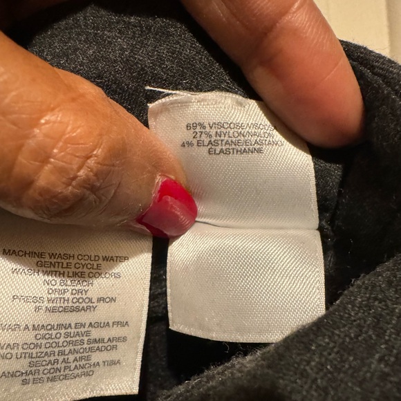 Anne Klein pull on ponte pants in dark grey - Picture 6 of 6